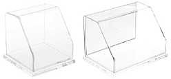 Acrylic Slanted Front Cases with Clear Bases