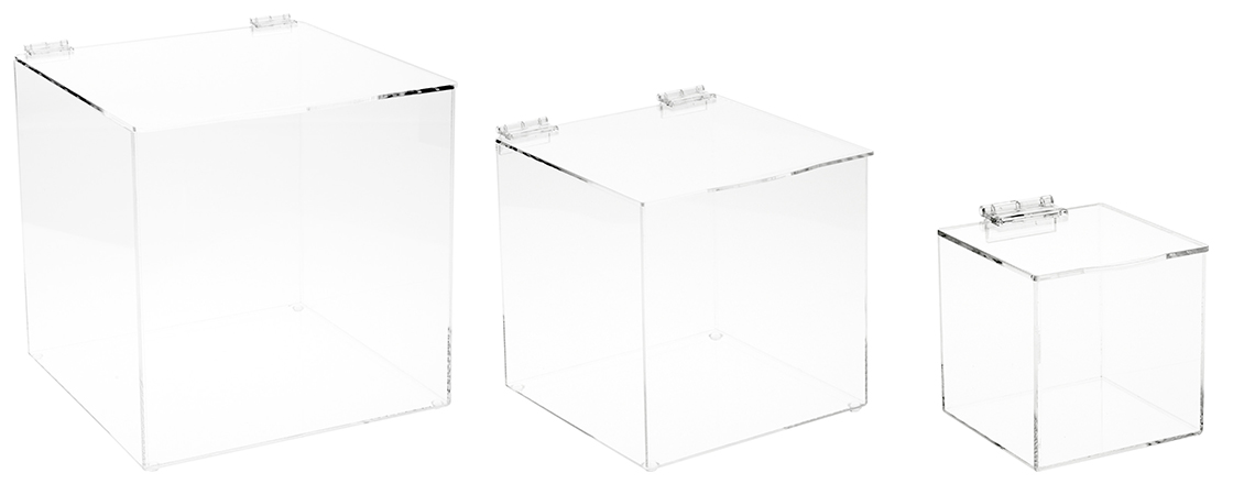 Acrylic Cases with Hinged Lids
