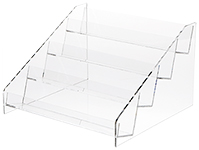Acrylic Tilted-Back Flanged Stair Risers