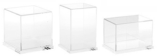 Clear Acrylic Display Cases with Clear Base