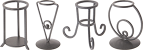 Large Wrought Iron Egg & Sphere Stands