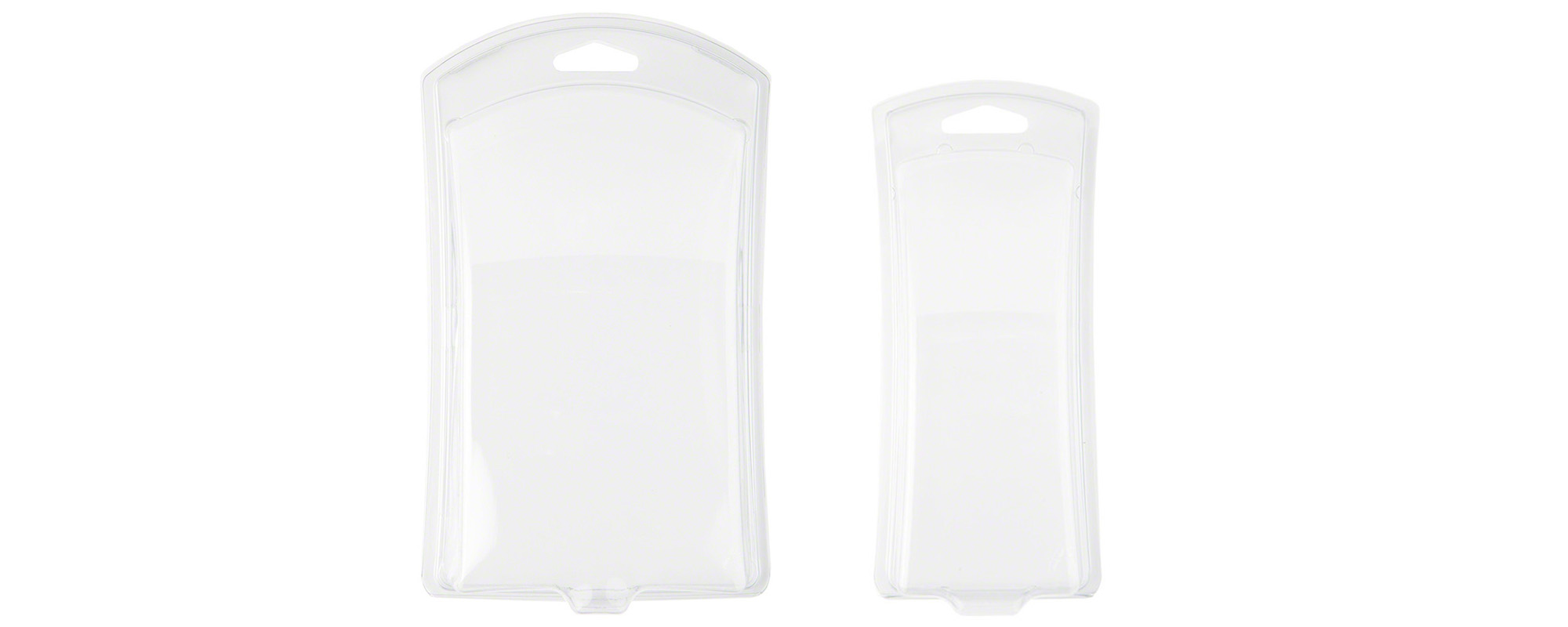 Clamshell Package / Storage Containers with Curved Front