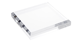 Acrylic Square Display Bases with Ogee Edge