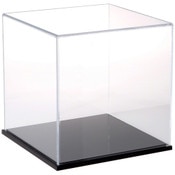 Plymor Clear Acrylic Display Case with Black Base, 10" x 10" x 10"