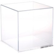 Plymor Clear Acrylic Display Case with Clear Base, 10" x 10" x 10"