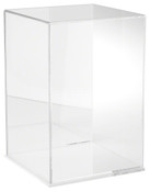 Plymor Clear Acrylic Display Case with Clear Base (Mirror Back), 10" W x 10" D x 15" H