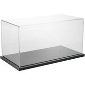 Plymor Clear Acrylic Display Case with Black Base, 10" x 5" x 5"