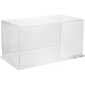 Plymor Clear Acrylic Display Case with Clear Base (Mirror Back), 10" x 5" x 5"