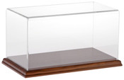 Plymor Clear Acrylic Display Case with Hardwood Base, 10" W x 5" D x 5" H
