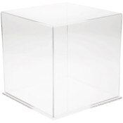 Plymor Clear Acrylic Display Case with Clear Base, 11" x 11" x 11"