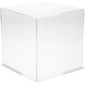 Plymor Clear Acrylic Display Case with Clear Base, 11" x 11" x 11"