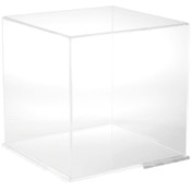 Plymor Clear Acrylic Display Case with Clear Base, 12" x 12" x 12"