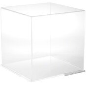 Plymor Clear Acrylic Display Case with Clear Base, 12" x 12" x 12"
