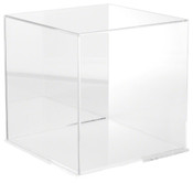 Plymor Clear Acrylic Display Case with Clear Base (Mirror Back), 12" x 12" x 12"