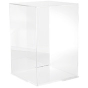 Plymor Clear Acrylic Display Case with Clear Base (Mirror Back), 12" W x 12" D x 18" H