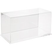 Plymor Clear Acrylic Display Case with Clear Base (Mirror Back), 12" x 6" x 6"