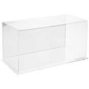Plymor Clear Acrylic Display Case with Clear Base (Mirror Back), 12" x 6" x 6"