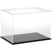 Plymor Clear Acrylic Display Case with Black Base, 12" W x 8" D x 8" H