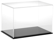 Plymor Clear Acrylic Display Case with Black Base, 12" W x 8" D x 8" H