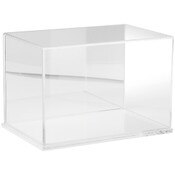 Plymor Clear Acrylic Display Case with Clear Base (Mirror Back), 12" W x 8" D x 8" H