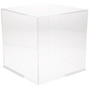 Plymor Clear Acrylic Display Case with Clear Base, 13" x 13" x 13"
