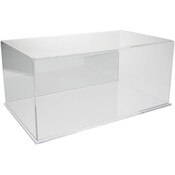 Plymor Clear Acrylic Display Case with Clear Base (Mirror Back), 20" x 12" x 9"
