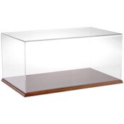 Plymor Clear Acrylic Display Case with Hardwood Base, 20" W x 12" D x 9" H