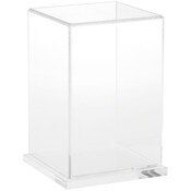 Plymor Clear Acrylic Display Case with Clear Base, 4" W x 4" D x 6" H