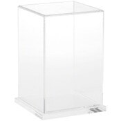 Plymor Clear Acrylic Display Case with Clear Base, 4" W x 4" D x 6" H