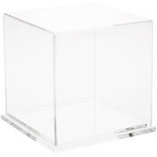 Plymor Clear Acrylic Display Case with Clear Base, 5" x 5" x 5"