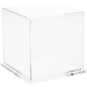 Plymor Clear Acrylic Display Case with Clear Base, 5" x 5" x 5"
