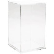 Plymor Clear Acrylic Display Case with Clear Base, 5" x 5" x 8"