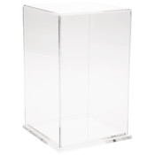 Plymor Clear Acrylic Display Case with Clear Base, 5" x 5" x 8"