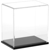 Plymor Clear Acrylic Display Case with Black Base, 6" W x 4" D x 6" H