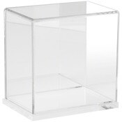 Plymor Clear Acrylic Display Case with Clear Base (Mirror Back), 6" W x 4" D x 6" H