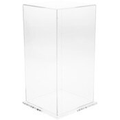 Plymor Clear Acrylic Display Case with Clear Base, 6" x 6" x 12"