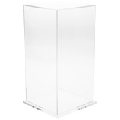 Plymor Clear Acrylic Display Case with Clear Base, 6" x 6" x 12"