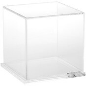 Plymor Clear Acrylic Display Case with Clear Base, 6" x 6" x 6"
