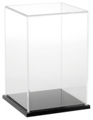 Plymor Clear Acrylic Display Case with Black Base, 6" W x 6" D x 9" H
