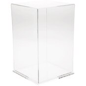 Plymor Clear Acrylic Display Case with Clear Base, 7" x 7" x 11"