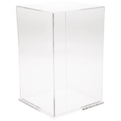 Plymor Clear Acrylic Display Case with Clear Base, 7" x 7" x 11"