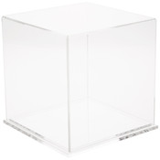 Plymor Clear Acrylic Display Case with Clear Base, 7" x 7" x 7"