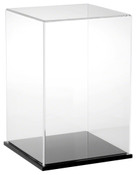 Plymor Clear Acrylic Display Case with Black Base, 8" W x 8" D x 12" H
