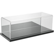 Plymor Clear Acrylic Display Case with Black Base (Mirror Back), 9" x 3.5" x 3"