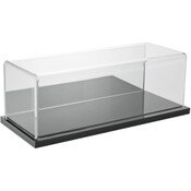 Plymor Clear Acrylic Display Case with Black Base (Mirror Back), 9" x 3.5" x 3"