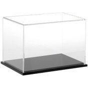 Plymor Clear Acrylic Display Case with Black Base, 9" W x 6" D x 6" H