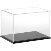 Plymor Clear Acrylic Display Case with Black Base, 9" W x 6" D x 6" H