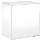 Plymor Clear Acrylic Display Case with Clear Base, 9" W x 6" D x 9" H