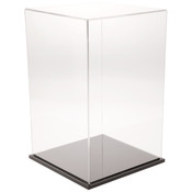 Plymor Clear Acrylic Display Case with Black Base, 9" W x 9" D x 14" H