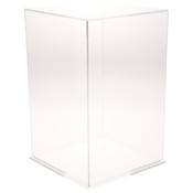 Plymor Clear Acrylic Display Case with Clear Base, 9" x 9" x 14"